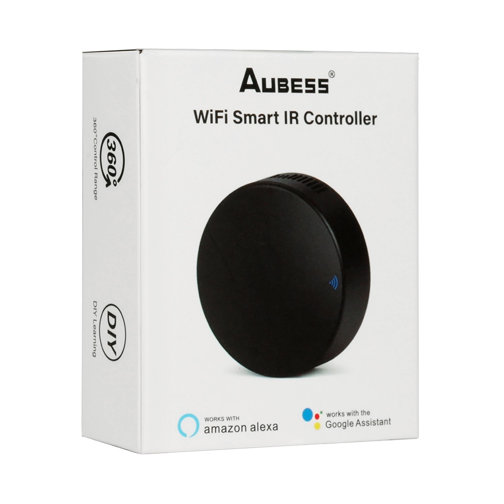 Aubess Aubess Ir Điều khiển từ xa Wifi thông minh Đa năng hồng ngoại Tuya cho Điều khiển nhà thông minh Cho Tv Dvd Aud Ac Hoạt động với Amz Alexa Google Home