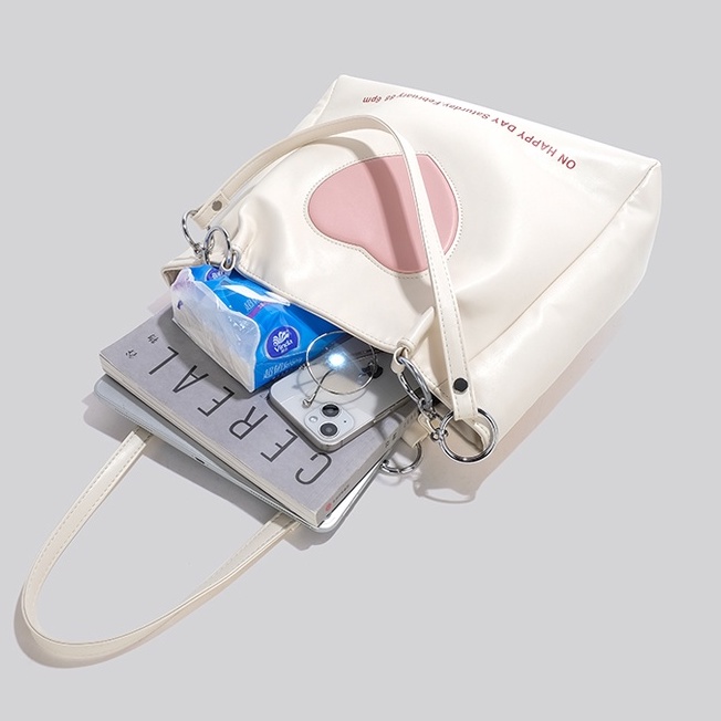 🌸Hàng Order🌸 Túi Xách Nữ CEEKAY Da Mềm Trơn Đính Trái Tim Quai Da Đeo Sang Chảnh Nữ Tính 🌸Hàng Quảng Châu