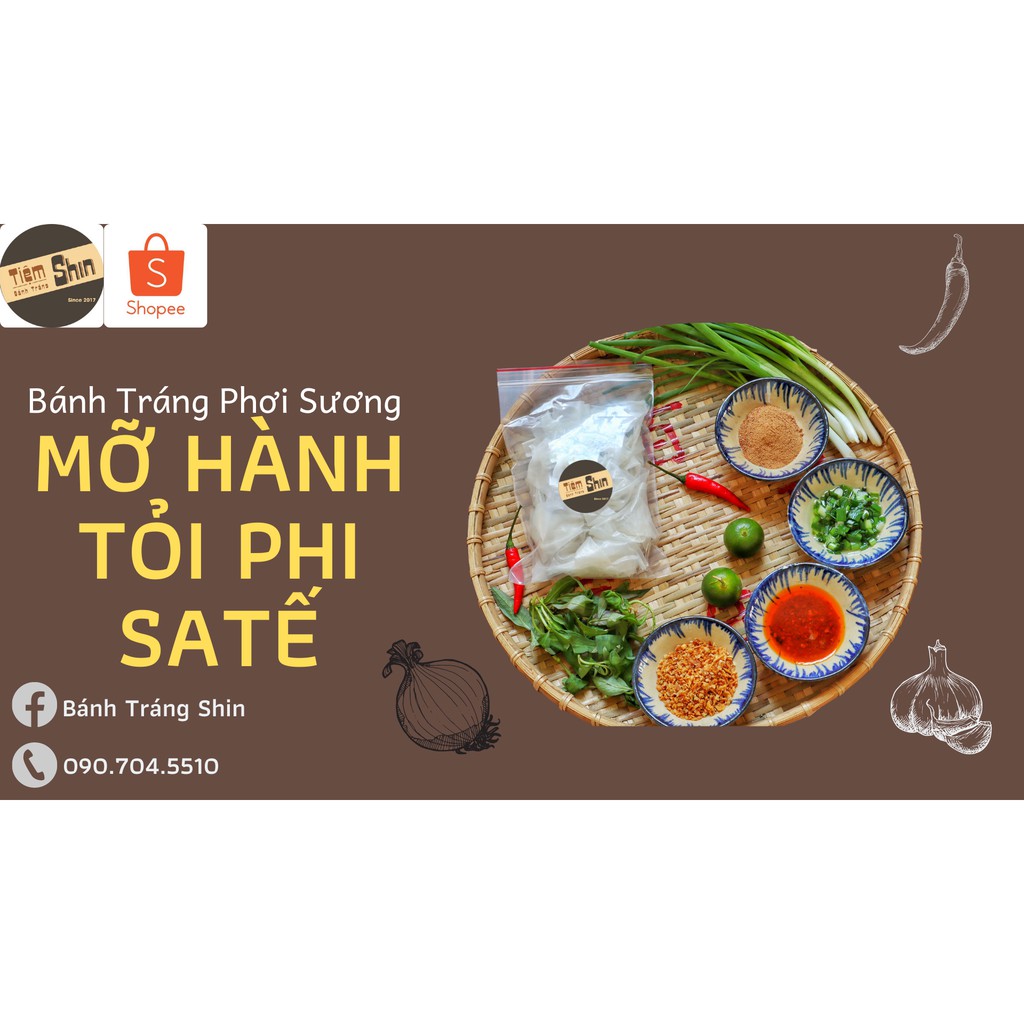 Bánh Tráng Phơi Sương Muối Mỡ Hành Satế Hành Tỏi Phi Tắc túi Zip M | BigBuy360 - bigbuy360.vn