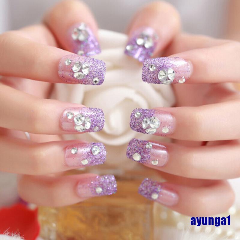 24 Móng Tay Giả Bằng Nhựa Acrylic Yunga1