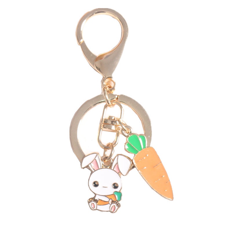 Móc Khóa Hình Thỏ / Mèo / Ngựa Thắt Nơ Dễ Thương Sáng Tạo