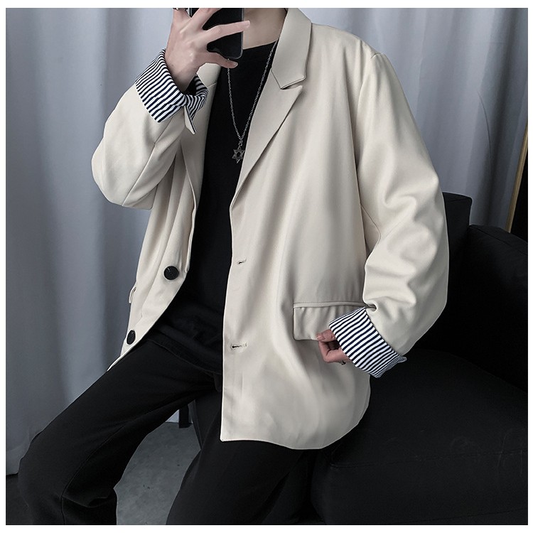 (Đặt trước)Áo Blazer nam, áo khoác nam 2 nút tay sọc | BigBuy360 - bigbuy360.vn