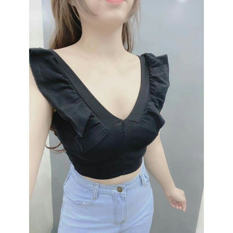 [Mã FAMAYWA giảm 10K đơn 50K] ÁO CROPTOP HAY DÂY BÈO CUỐN BIÊN CT | BigBuy360 - bigbuy360.vn