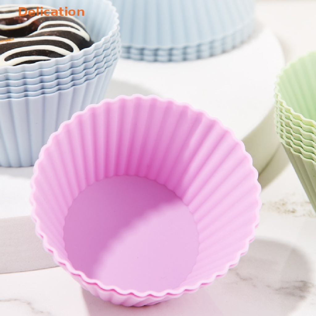 Set 5 Khuôn Làm Bánh Muffin Chịu Nhiệt Tái Sử Dụng Tiện Lợi Dành Cho Nhà Bếp