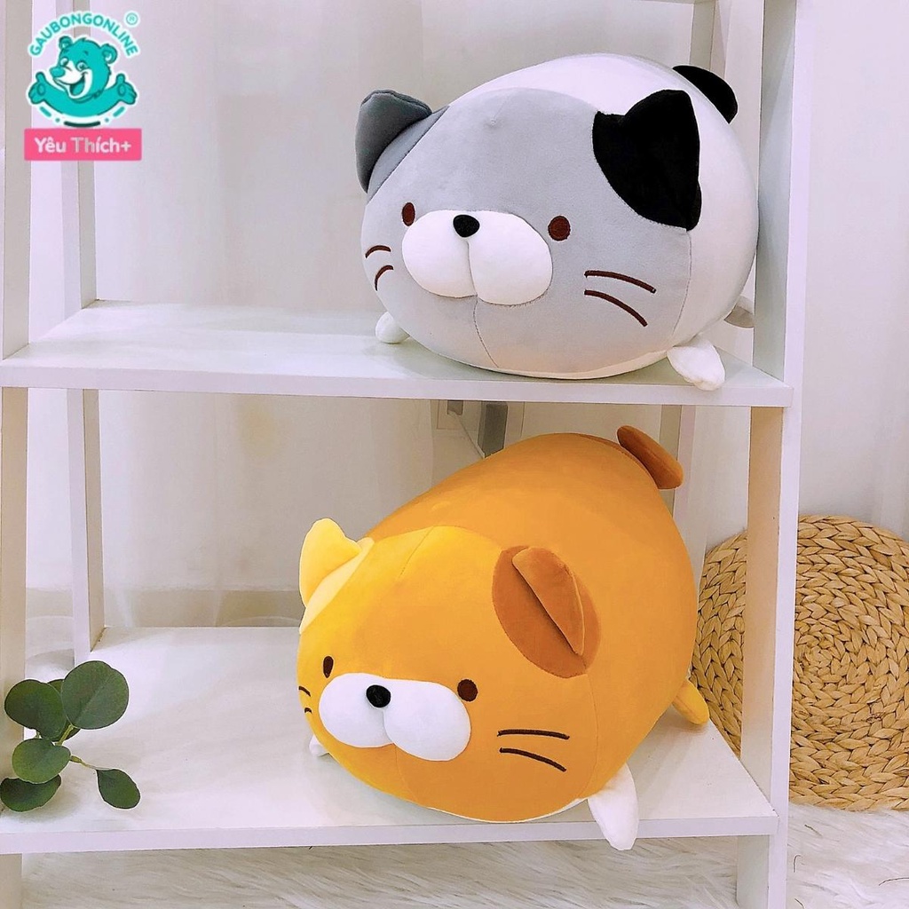 Mèo Bông Nằm Béo Ôm Mềm Mịn, Gấu Bông Mèo Dễ Thương Gaubongonline