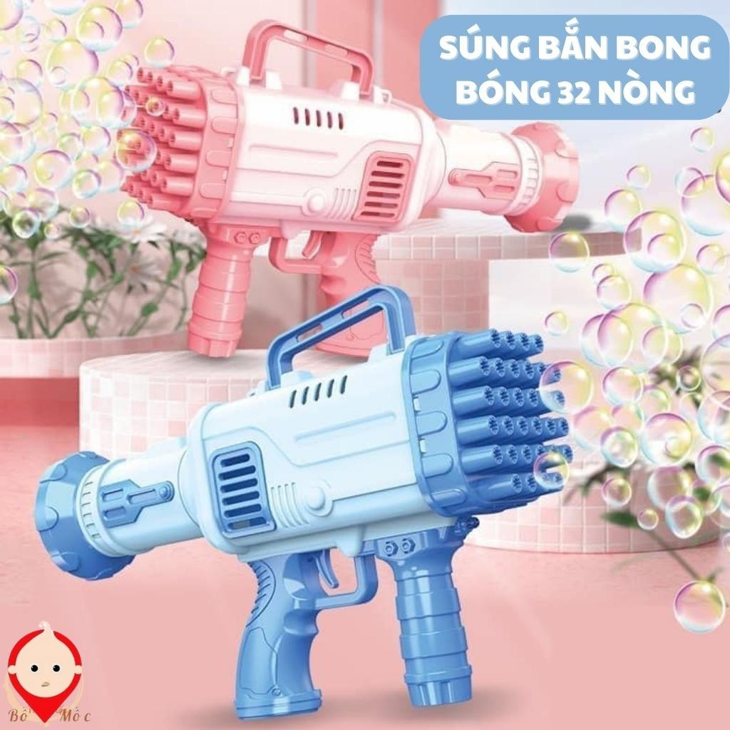 Đồ Chơi Vận Động Cho Bé Súng Bắn Bong Bóng 32 Nòng Siêu Hot Tặng Lọ Xà Phòng Tuyệt Đối An Toàn, Shop Bố Mốc