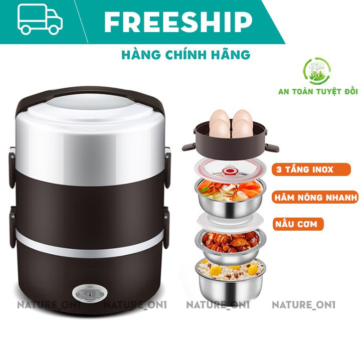 ộp cơm cắm điện [𝐅𝐑𝐄𝐄 𝐒𝐇𝐈𝐏] Tiện lợi có lõi hâm nóng thức ăn nhanh cho dân văn phòng, dân phượt,tham người ốm.