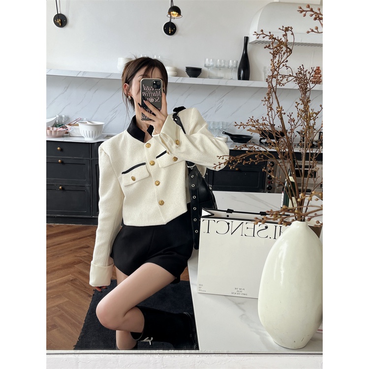 Áo Sơ Mi Trắng Dài Tay Phối Ren Thiết Kế Ngọt Ngào Kiểu Pháp Thời Trang Mùa Thu Cho Nữ