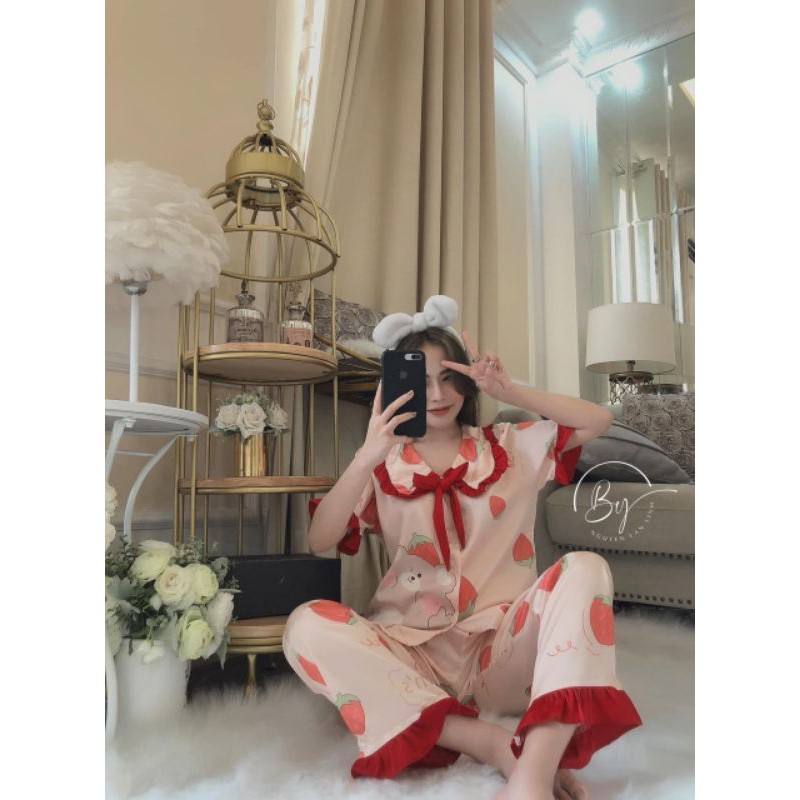 đồ mặc nhà Pijama lụa Latin cao cấp ( chat chọn mẫu )