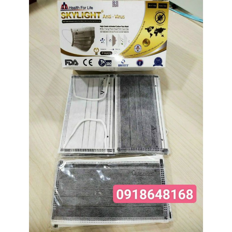 Khẩu trang y tế giấy kháng khuẩn 4 lớp hộp 50c SKYLIGHT | BigBuy360 - bigbuy360.vn