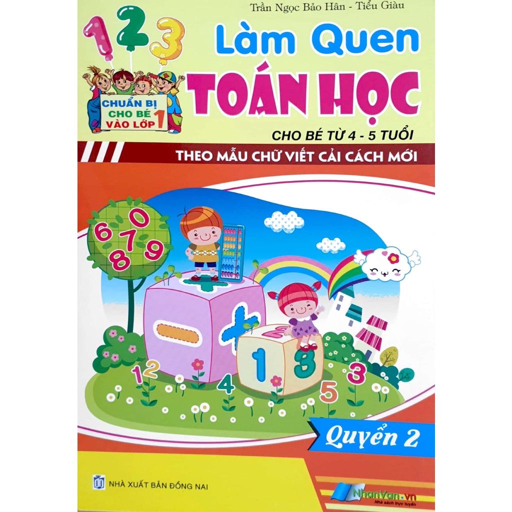 Sách - Bộ 3 quyển Làm quen Toán Học cho bé từ 3-4, 4-5, 5-6 tuổi