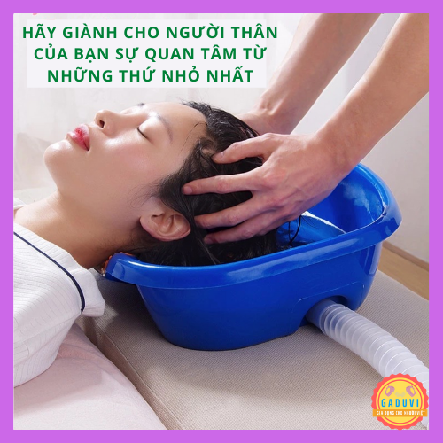 Bồn Gội Đầu, Thau Chậu Gội Đầu Tại Giường Thông Minh Cho Người Già, Trẻ Em, Bà Bầu GADUVI