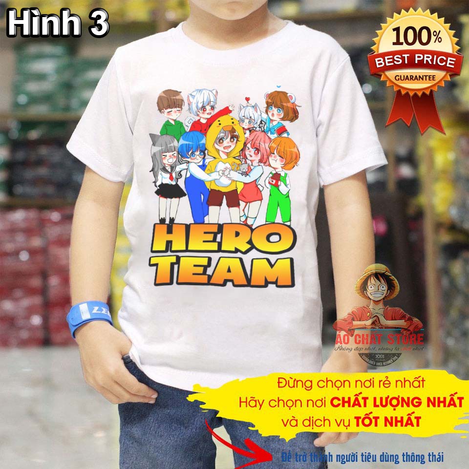 (VIDEO + ẢNH THẬT) BST Áo Hero Team Mini World Đẹp | Áo Thun Mini World Toàn Thành Viên Hero Team Among Us Trẻ Em MC6 | BigBuy360 - bigbuy360.vn