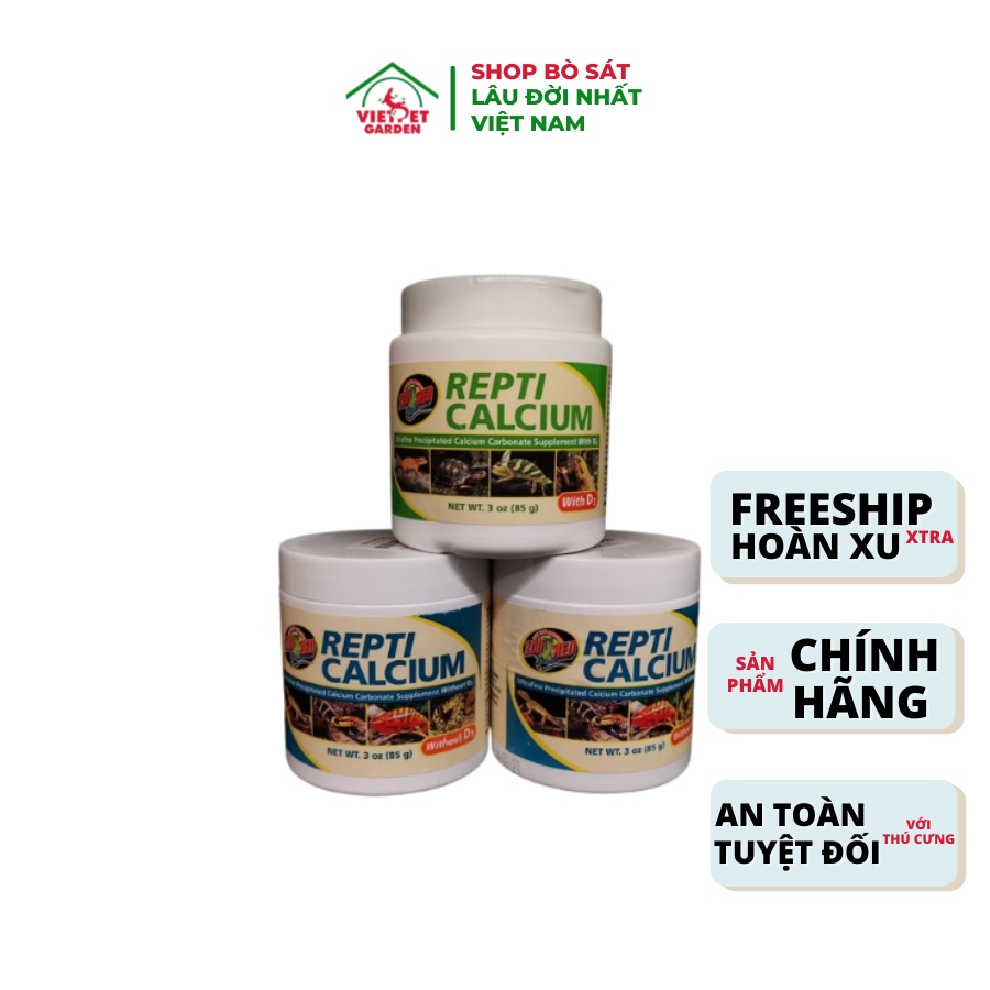 Canxi calci ko d3 cho bò sát và động vật lưỡng cư Zoomed | Vietpetgarden