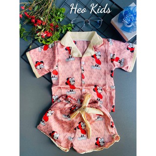 Đồ bộ pijama lụa satin cho bé gái