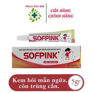Kem Bôi SOFPINK (5g) - Giúp Giảm Vết Mẫn Ngứa Do Muỗi & Côn Trùng Đốt - thuocviet24h