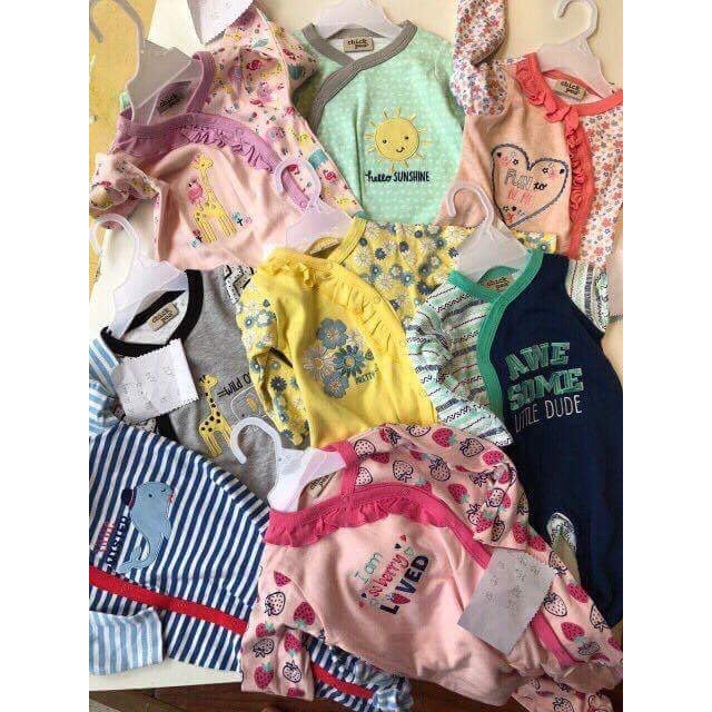 Bộ Sơ Sinh Cài Giữa Quần Liền Tất Baby Mommy