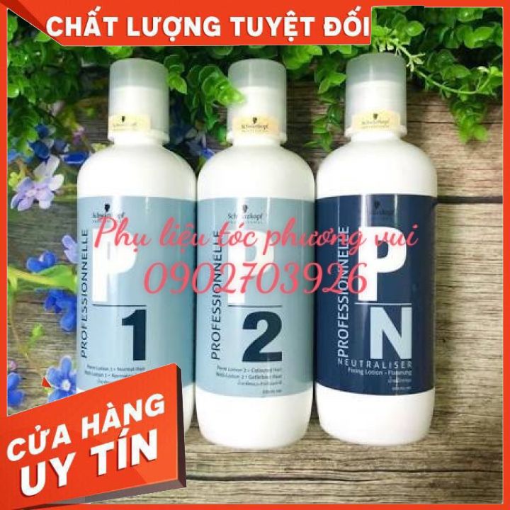 com bo căp Thuốc uốn lạnh Schwarzkopf cao cấp 500ml hàng chính hãng uân mau quăn mềm tóc giữ nếp lâu