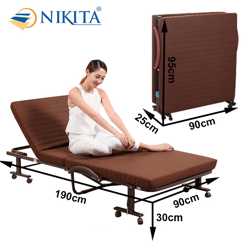 [Mã LIFEBKA5 giảm 10% tối đa 1 Triệu đơn 500k] Giường gấp Hàn Quốc - NIKITA HQ 90 - Rộng 90cm Dài 190cm