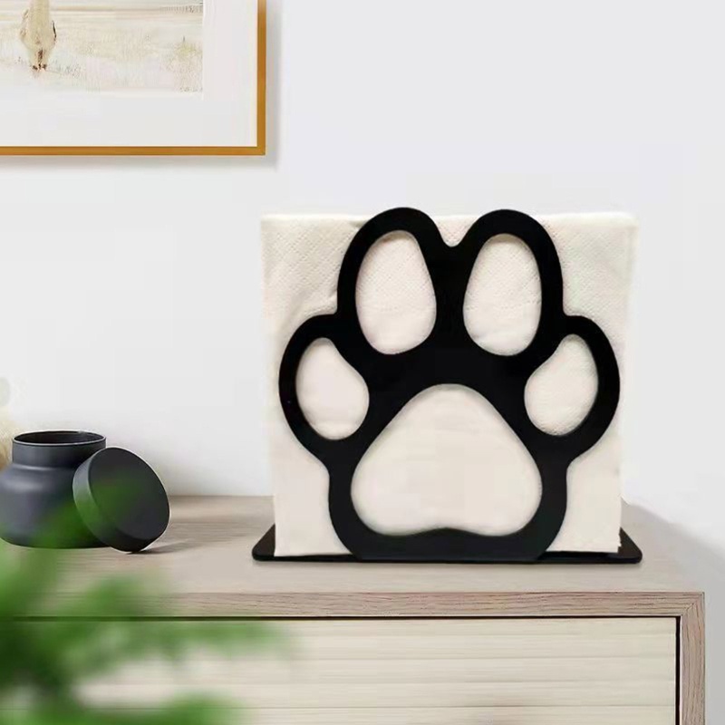 Giá Đỡ Khăn Giấy Cuộn Hình Dấu Chân Gấu Tiện Dụng Cho Văn Phòng / Gia Đình