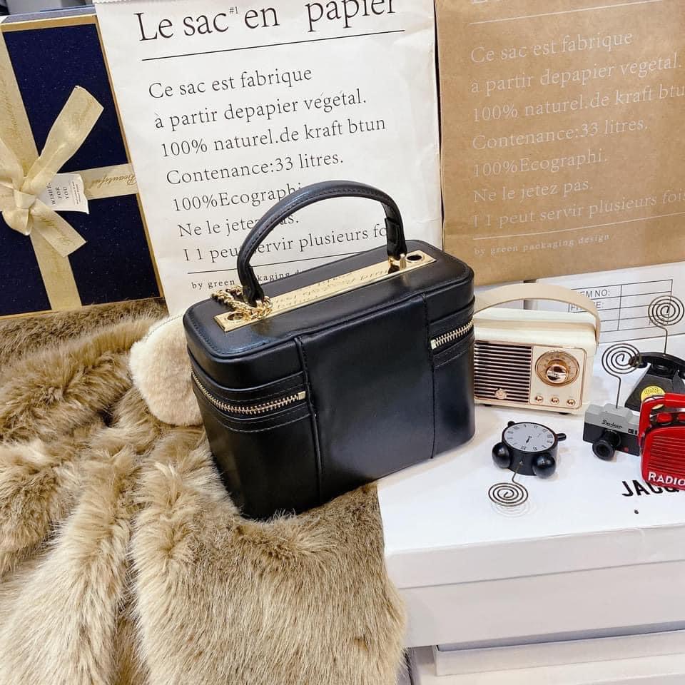 Túi xách dáng cốp hiệu Pe.dro không box size 19/Cốp Pe.dro da lì hàng xuất size 19 siêu xinh