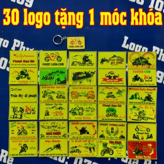 combo 30 logo phượt phản quang