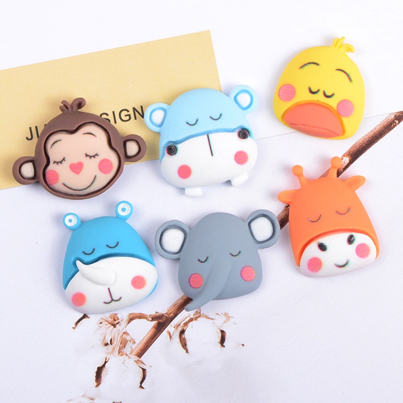 Charm gắn kẹp tóc, ốp điện thoại, đồ phụ kiện hình thú dễ thương DIY, Slime...