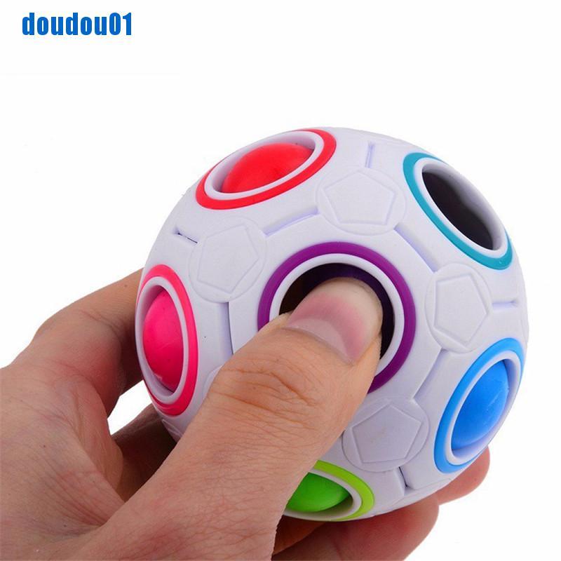 [dou] Rainbow Magic Ball Plastic Cube Twist Puzzle Children’s Educational Toy, [vn]