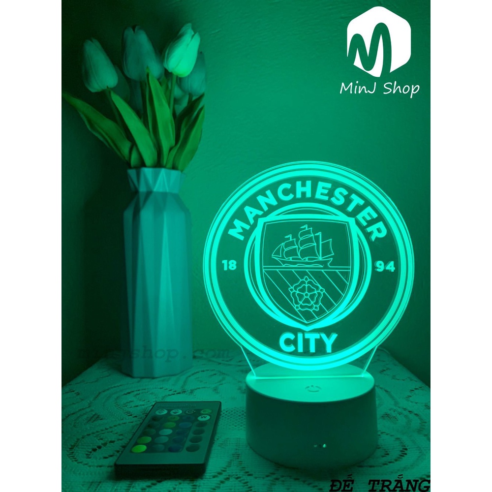 |20+ Đèn 3D Led Logo CLB Bóng Đá | 16 Màu + Remote | MinJ Shop | Đèn Ngủ 3D MU, Chelsea, Barca, MC, Real