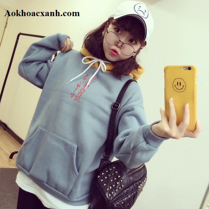 áo khoác hoodie phối màu