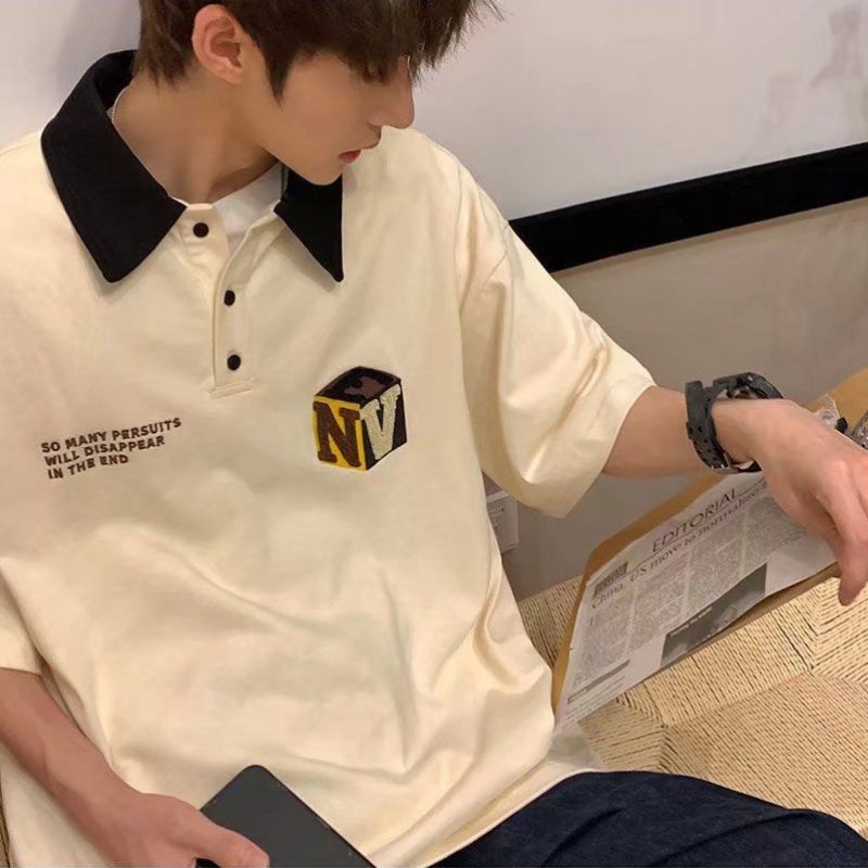 Áo Thun POLO Tay Ngắn Dáng Rộng Thời Trang Mùa Hè Dành Cho Nam