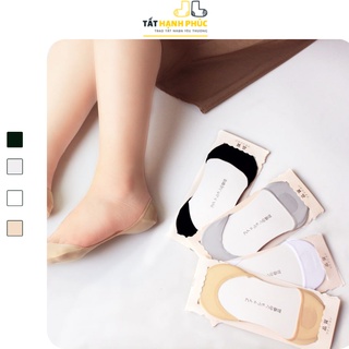 Tất lười nữ chuyên dụng mang giày cao gót vớ đẹp 4 màu pastel chống tụt- Tất hạnh phúc