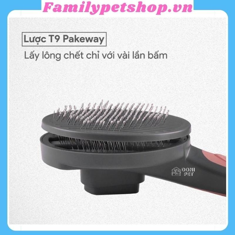 Lược chải lông cho chó mèo có nút bấm PAKEWAy chính hãng-familypetshop.vn