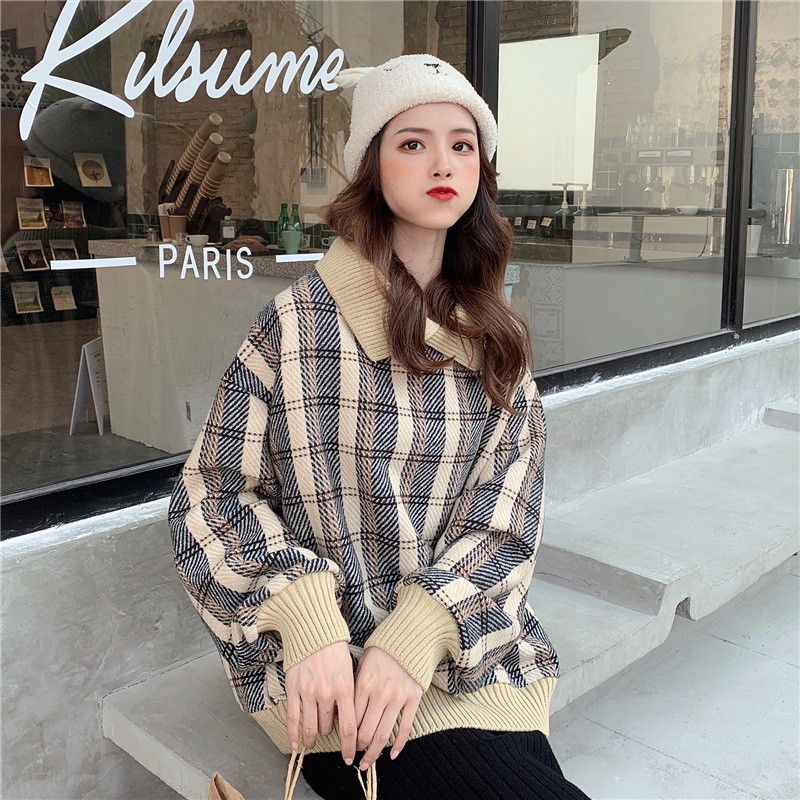 Áo Sweater Nữ Form Rộng Unisex Nỉ Bông Mặc Nhà Đi Chơi Màu Be Thời Trang Ulzzang Hàn Quốc ATD02 | BigBuy360 - bigbuy360.vn