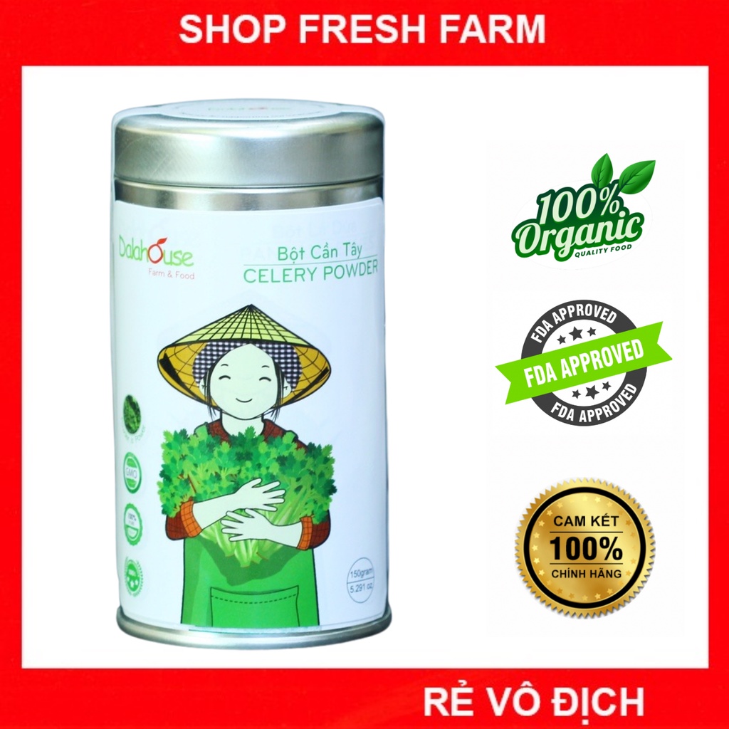 Bột rau hữu cơ sấy lạnh nguyên chất Dalahouse hộp 150g