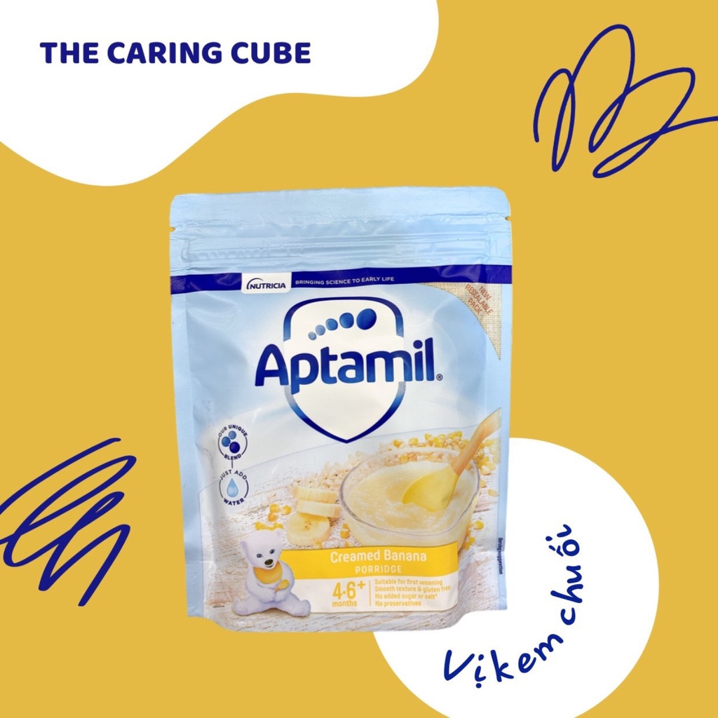 Bột ăn dặm Aptamil cho bé 4-6m+ - The Caring Cube