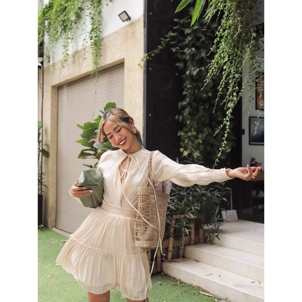 [STUNNING] Áo Bagan lụa organza có dây buộc đính trai | BigBuy360 - bigbuy360.vn