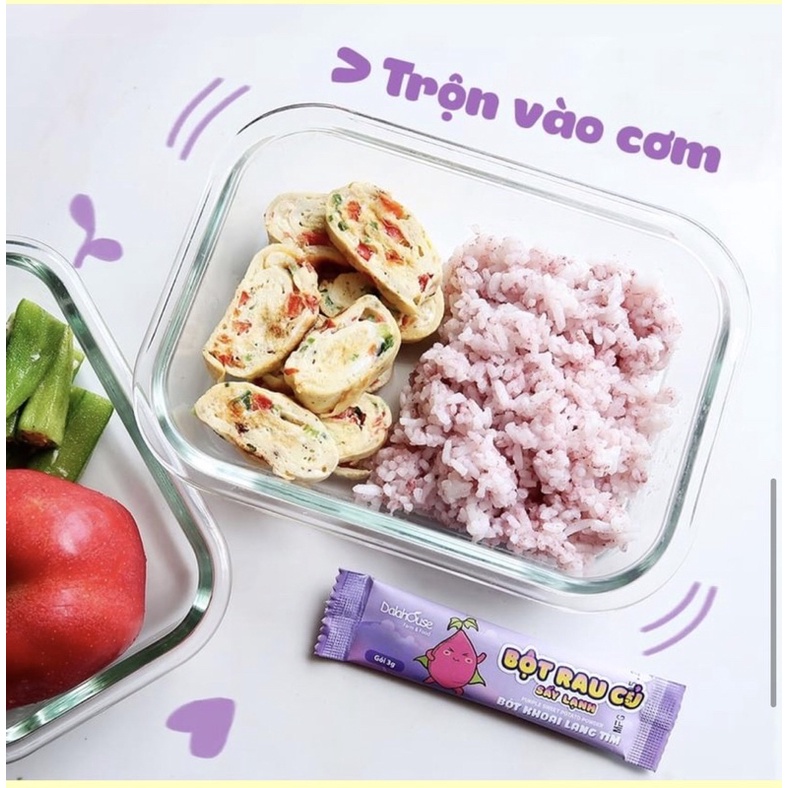 Bột rau củ dalahouse cho bé ăn dặm - gói 3g - Chùm ngây, kale, khoai lang, bó xôi - Nhà bum