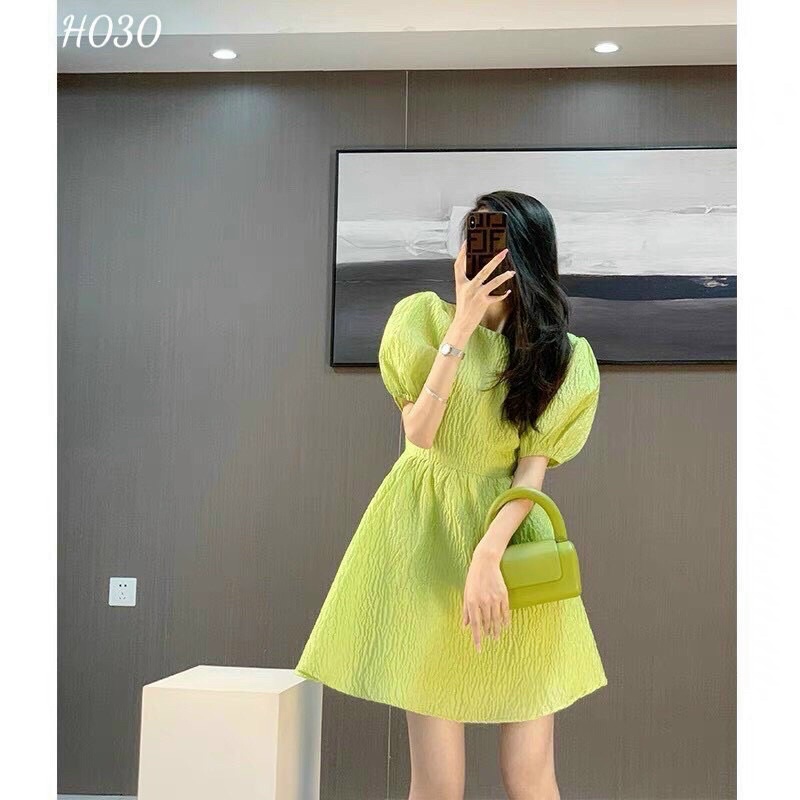 Đầm Váy Babydoll 2 Túi Chất Vải Tafta Xốp