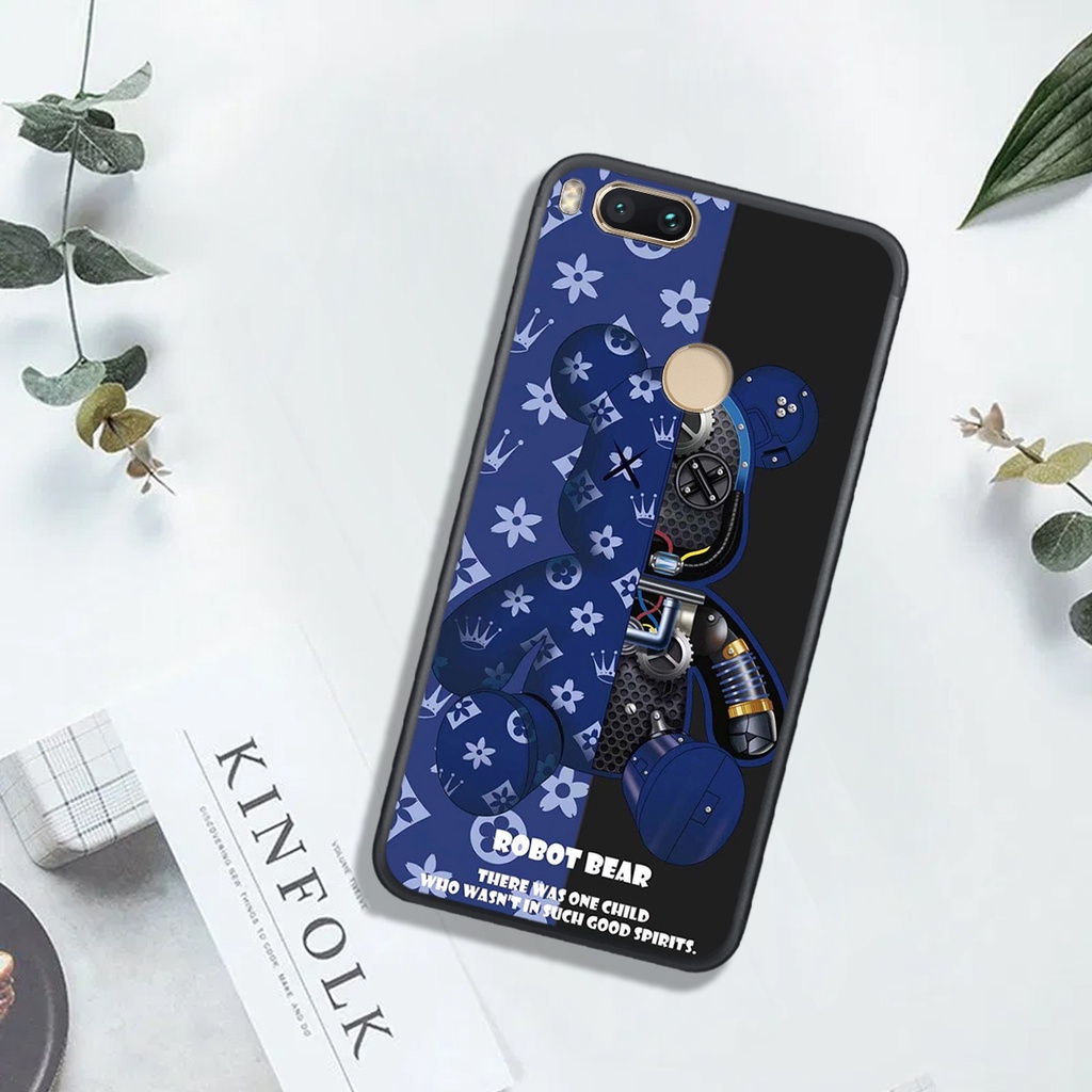 [HOT]ỐP  XIAOMI MI 5X - MI A1 , In Hình Gấu Robot họa tiết L-V màu sắc cực đẹp.