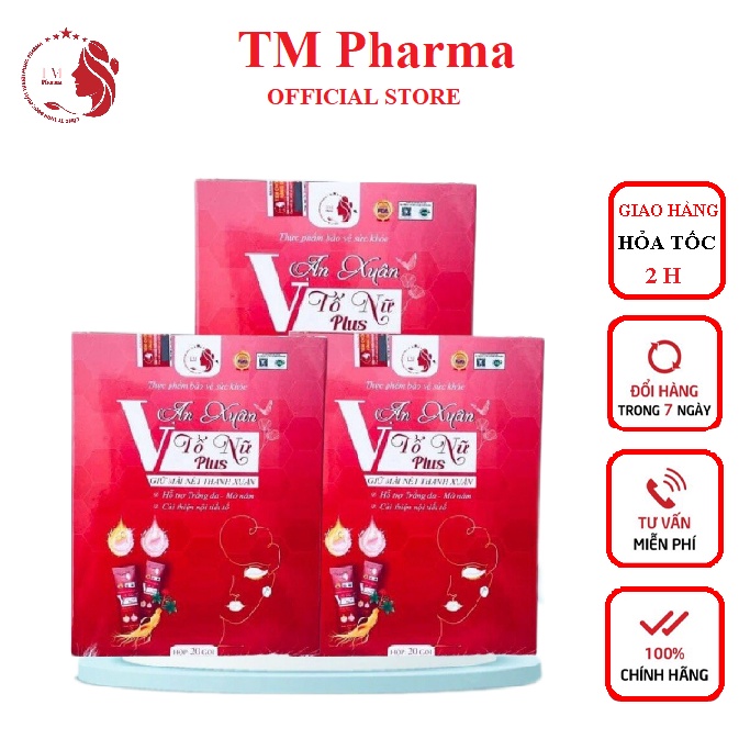 Combo 3 Hộp Collagen Nội Tiết Vạn Xuân Tố Nữ Plus TM Pharma Giảm Lão Hóa Hỗ Trợ Làm Đẹp Da | BigBuy360 - bigbuy360.vn