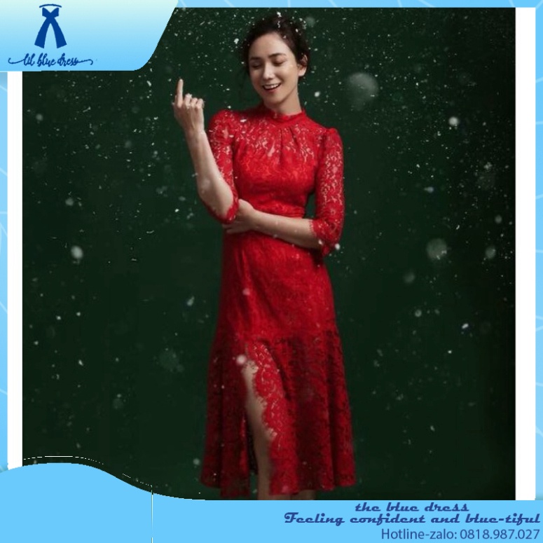 ✨QUẢNG CHÂU CAO CẤP✨ Đầm dự tiệc ren đỏ sang trọng Ocean 🔥FREESHIP🔥 bigsize công chúa tiệc cưới giá rẻ đẹp size lớn