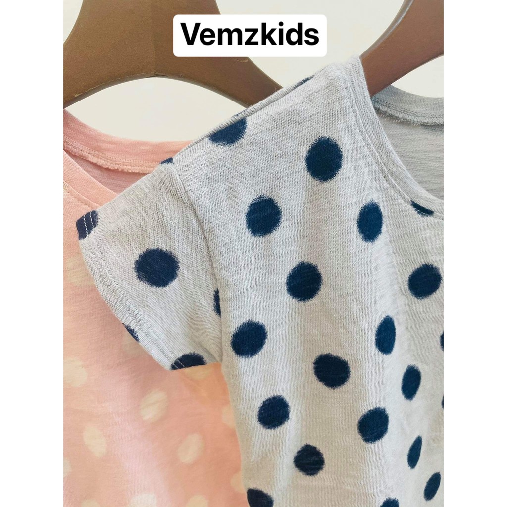 Áo phông chấm bi cho bé trai bé gái (từ 7 - 13 Kg) VEMZKIDS