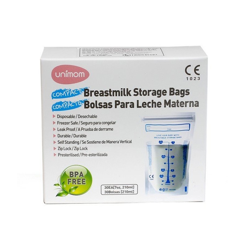 Túi trữ sữa Unimom Compact không BPA 210ml (30 túi/hộp) UM870251