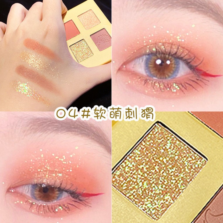 [Hàng mới về] Bảng Phấn Mắt 4 Màu Chất Lì Và Ánh Nhũ Chuyên Dụng Để Trang Điểm | BigBuy360 - bigbuy360.vn