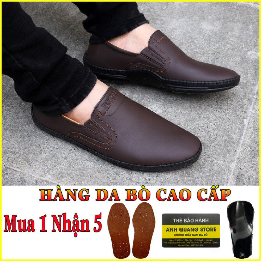 Giày da nam cao cấp da bò nhập khẩu nguyên tấm phong cách trẻ trung năng động AQ002