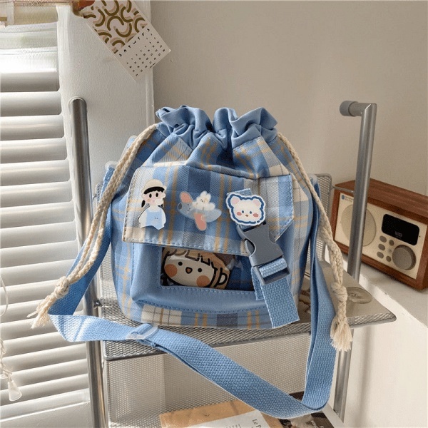 Túi Đeo Chéo Vải canvas Kiểu Dáng Dễ Thương Xinh Xắn Cho Nữ