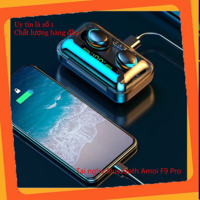 Tai Nghe Bluetooth Không Dây Nhét Tai 5.0 Amoi F9 Pro Nút Cảm Ứng Kiêm Sạc Pin Dự Phòng bobstore01 | BigBuy360 - bigbuy360.vn