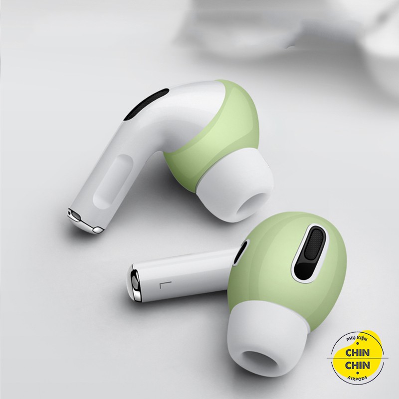 2 Nút Cao Su Silicon Siêu Mỏng Bọc Tai Nghe Airpods Pro Đóng Được Nắp Dock