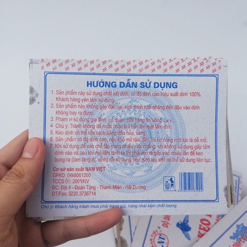 2 Tấm Keo Dính Ruồi Siêu Dính To Dày Nhiều Keo